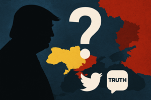 Trumpın silüeti Rusya-Ukrayna teması